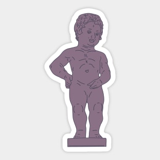 Manneken Pis - Little Pissing Man - Brussel Monument Sticker